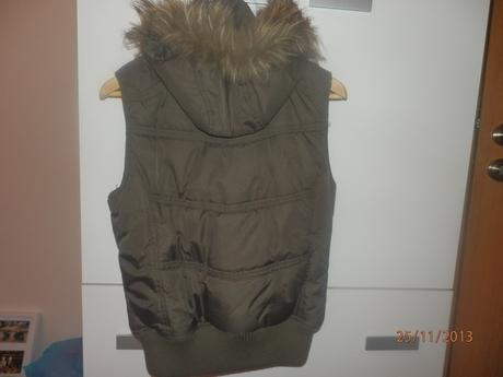 Vesta čokoládovej farby, fishbone,m