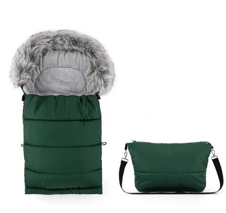 Teplucky fusak s kožušinkou a taskou, 