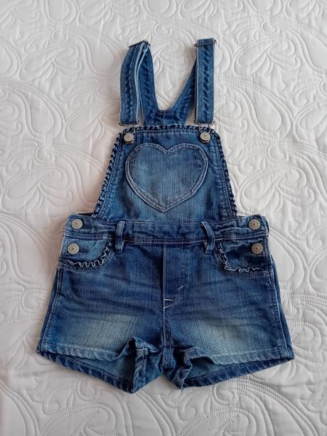 Riflove šortky na traky, h&m,116