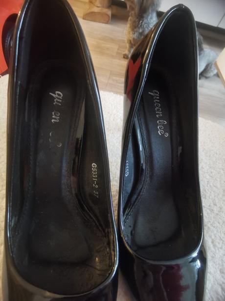 Lodičky lesklé čierne, 37