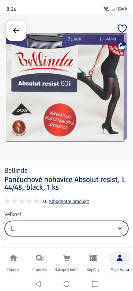 Nepriehľadné silonky bellinda l, bellinda,l