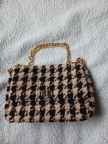 Nádherná tvídová crossbody kabelka, 