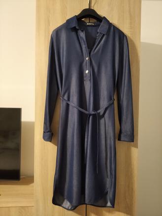 Košeľové rifľové šaty, 36