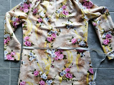 Kvetované šaty, kaftan strih, vm-l, l