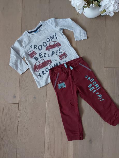 Teplakovy komplet autá- top stav, pepco,98