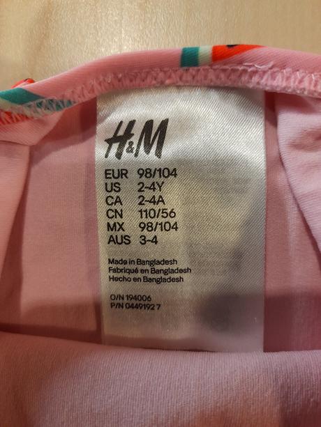 Plavky s melónmi, h&m,98