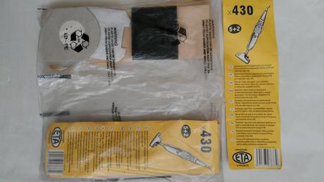 Sáčky do tyčového vysávača, eta