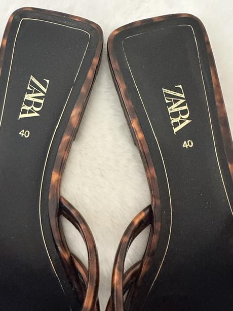 Hnedo-medené šľapky zn. zara, zara,40