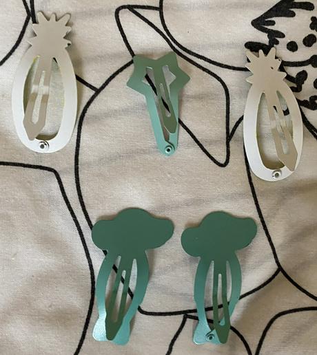 Mašličky so štipcami + sponky - pukačky - 9ks +1,