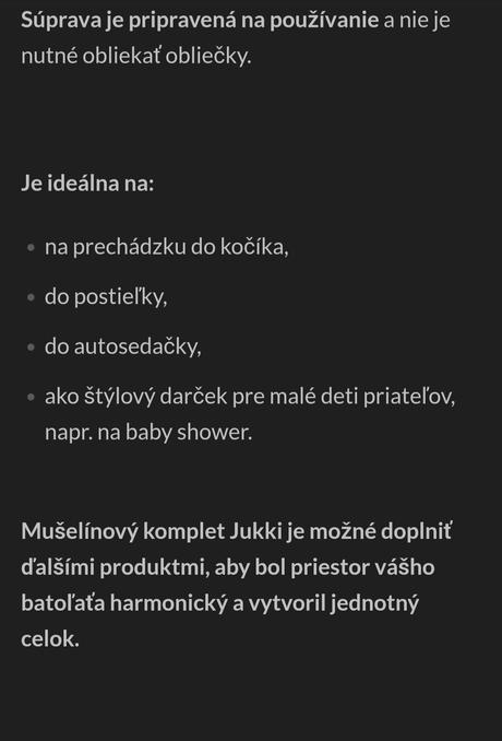 Mušelínová súprava do kočíka,