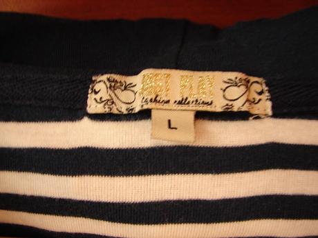 Pásikavé "námornícke" tričko s kapucňou, just play,m