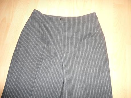 Cierne damske vlnene nohavice, s