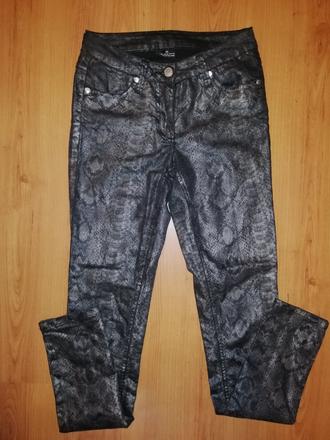 Elastické lesklé nohavice, xs