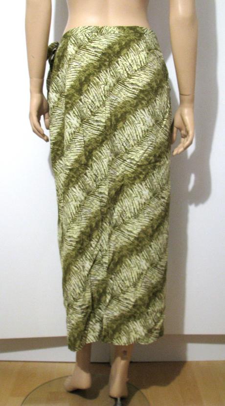 Zavinovacia dlhá khaki sukňa, xl