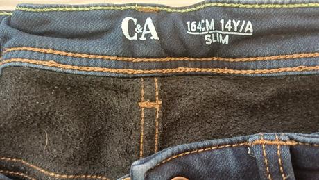 Zateplené slim rifle, c&a,164