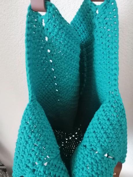 Háčkovaná kabelka shopperka,