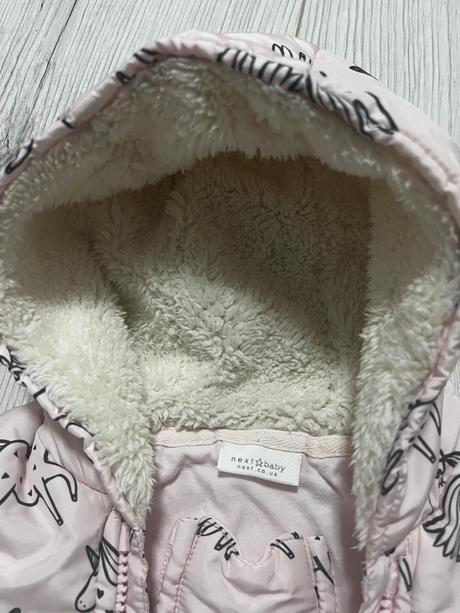 Ružová zimná kombinéza s kapucňou, next,62