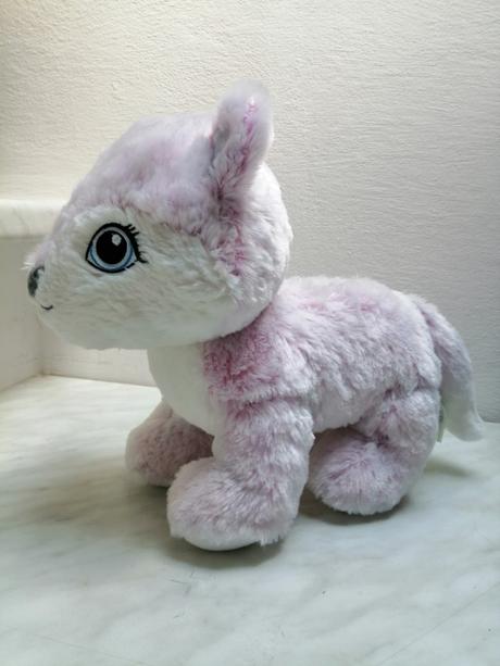 Plysovy psik ruzovobiely, 