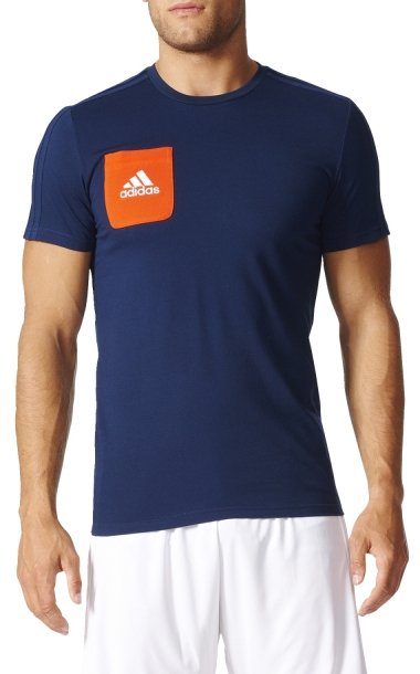 Vychádzkové tričko adidas tiro 17 tee tmavo modré, adidas,l / xl