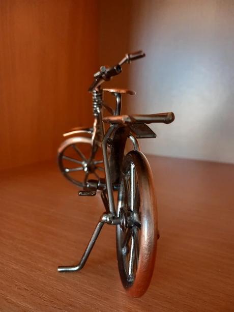 Starý kovový bicykel, dekorácia 18,5x10x8 cm,