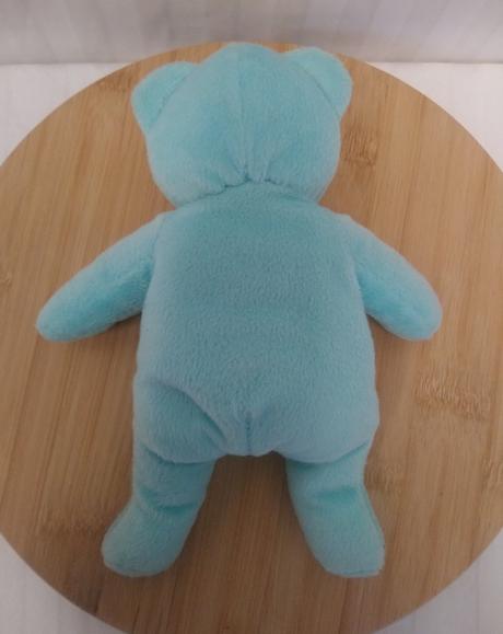 Plyšový modrý macko, mesiac s hviezdami, 22 cm,