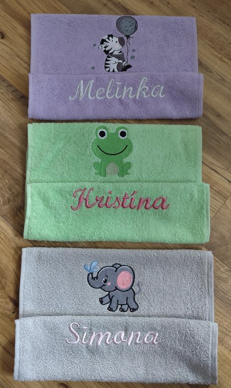 Vyšívané uteráčiky s menom, 