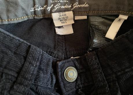 Menčestrové nohavice zn. h&m - l.o.g.g. v. 110, h&m,110