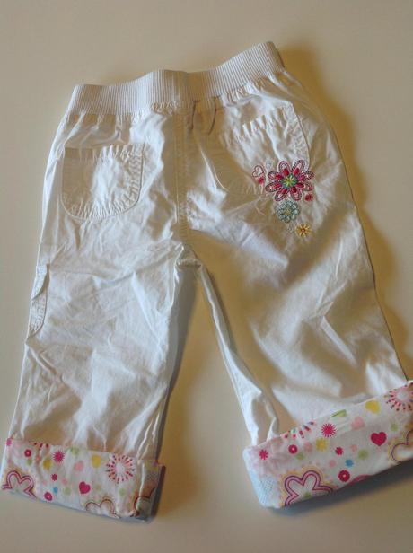 Biele kvietkovale roll-upky, mothercare,86