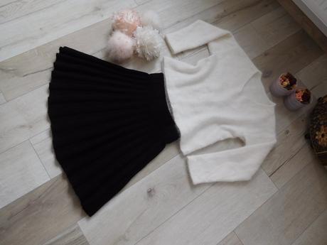 Pulovrík + suknička huňaté 36 /38 v,, 36