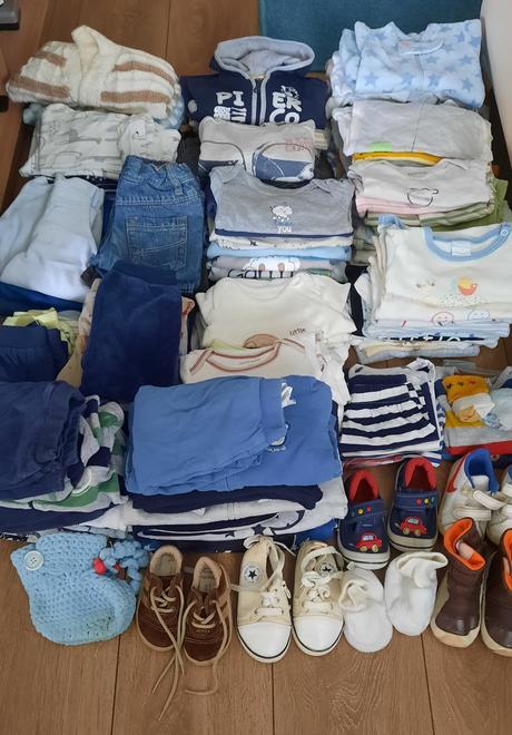 Balík oblečenia od novorodenca až po cca 1r, 68–80