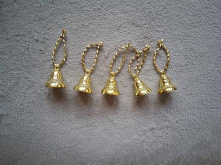 Zvonček ozdoba dekorácia vianoce 5 kusov, 