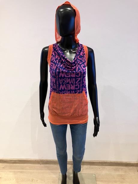 Dámske športové tričko zumba s kapucňou (xs), xs