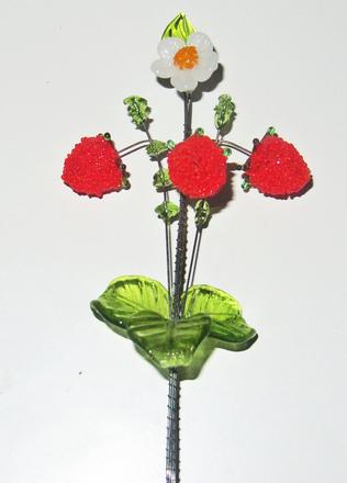 Karlovarské sklo - jahody, 