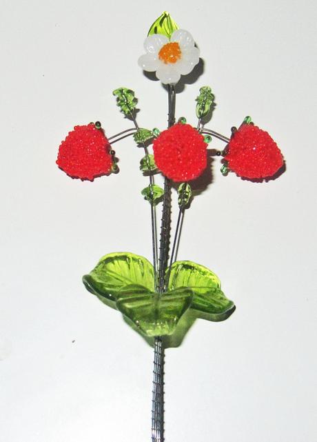 Karlovarské sklo - jahody, 