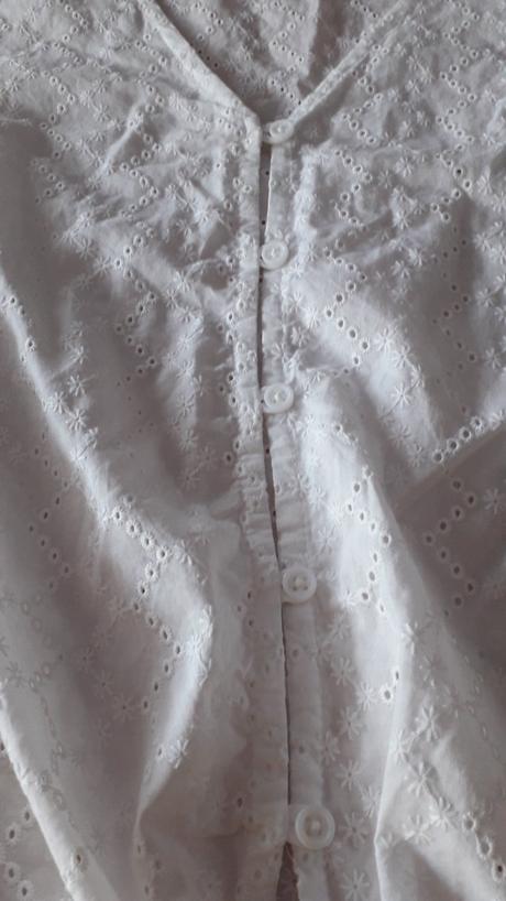 Biela blúzka madeirového vzhľadu, h&m,44