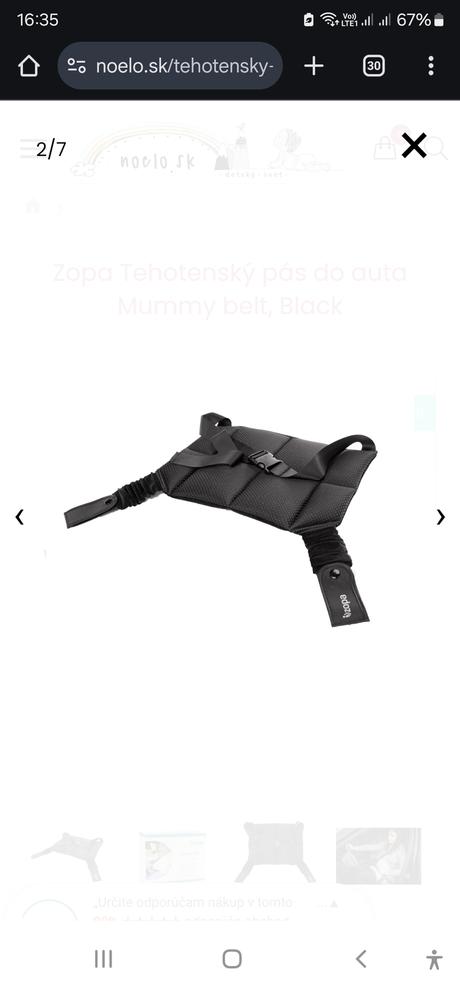 Bezpečnostný pás pre tehotné zopa, 