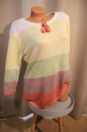 Farebný pletený sveter, l/xl, l