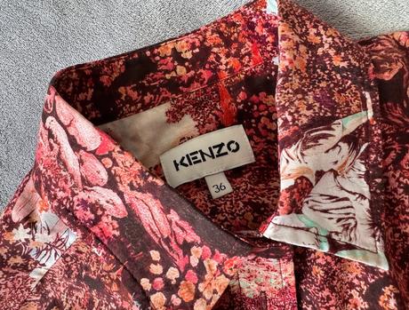 Kenzo hodvábne košelové šaty, s