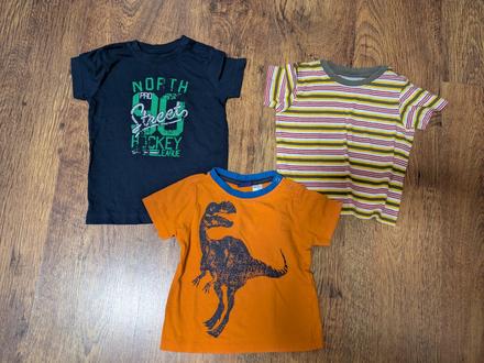 3 x tričko 86/92, 86