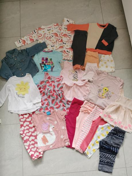 Mix oblečenia pre dievčatko jar/leto v. 80/86, 86–98