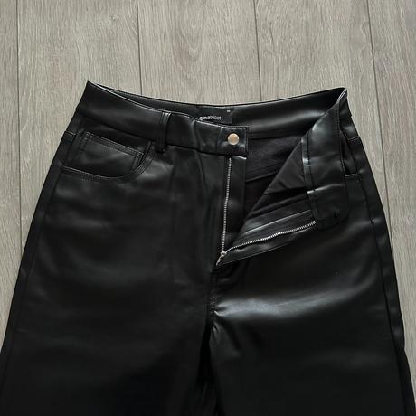 Kožené čierne nohavice, gina,36