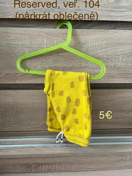 Tepláky reserved veľ. 110, reserved,104