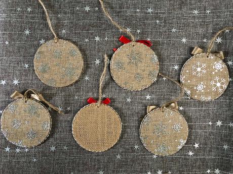 Handmade vianocne drevene ozdoby,9 cm,6 ks, 