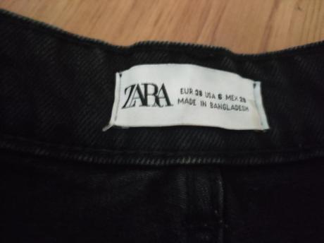 Riflové momm fit šortky, zara,38