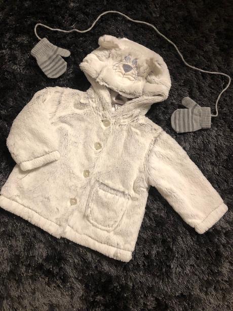 Kabátik plus rukavice, 56