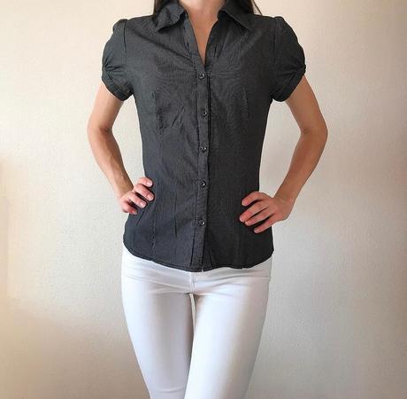 Pásikavá elastická košeľa, l