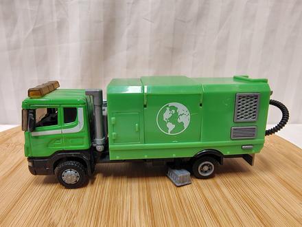 Kovové úklidové vozidlo scania, mac toys, 