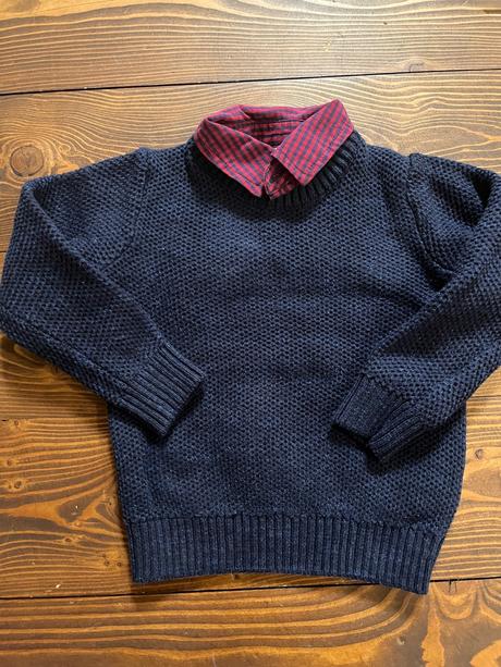 Vianočný svetrík s golierikom, f&f,98