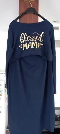 Dojčiaca tehotenská nočná košeľa blessed mama, xl