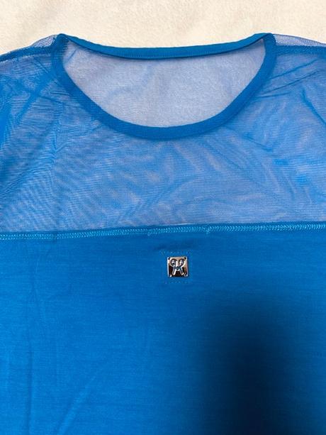 Tričko elastické s tylom zn. magenta, m